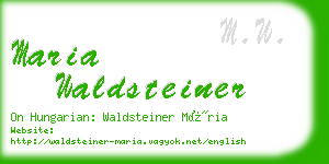 maria waldsteiner business card